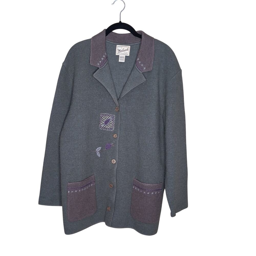 Ladies Vintage Woolrich 5 Button Jacket 100% Wool Pockets Size Medium